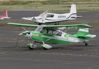 N90973 @ KDVO - Vacaville, CA (Nut Tree Airport-based) 1973 Bellanca 7ECA from observation deck @ Gnoss Field, Novato, CA - by Steve Nation