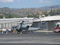 166759 @ SZP - Bell Textron AH-1Z COBRA/VIPER USMC Attack Helicopter, two General Electric T700-GE-401C/C Turboshaft engines 1,800 shp each, quite an attraction adjacent the Pendleton hangar. - by Doug Robertson