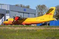 ZS-OVR @ EDLN - Stored in MGL. Solenta Aviation ATR42 in DHL c/s. - by FerryPNL