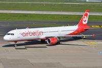 D-ABCB @ EDDL - Air Berlin  A321 heading for its gate. - by FerryPNL