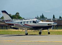 N415CJ @ KRHV - Likely the last pic I'll ever post of this TBM on Airport-Data. It was recently sold and the owners upgraded to a Pilatus PC-12, so expect a lot of pics of N168AJ instead of N415CJ now. Keep flying high N415CJ.. - by Chris Leipelt
