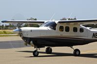 N62SK @ KRHV - Santa Rosa, CA-based 1978 Cessna P210N (with Rolly-Royce conversion) taxing out for departure at Reid Hillview Airport, San Jose, CA. - by Chris Leipelt