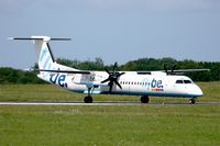 G-ECOO @ LFRB - De Havilland Canada DHC-8-402Q Dash 8, Taxiing to holding point rwy 25L, Brest-Bretagne Airport (LFRB-BES) - by Yves-Q
