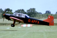 G-APFA @ EGBK - Druine D.52 Turbi [PFA 232] Sywell~G 06/07/1974. From a slide. - by Ray Barber