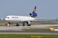 D-ALCB @ EDDF - Lufthansa Cargo MD11F under tow. - by FerryPNL