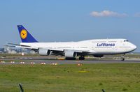 D-ABYM @ EDDF - Lufthansa B748 speeding up for departure. - by FerryPNL