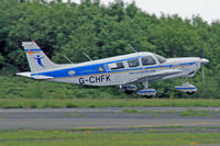 G-CHFK @ EGFH - Cherokee Six, British Disabled Flying Association Blackbushe based, previously N5277T, seen departing runway 28 en-route RTB. - by Derek Flewin
