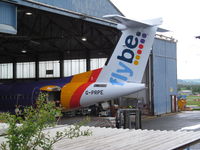 G-PRPE @ EGTE - Newish import for Flybe - in maintenance hangar - by magnaman