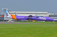 G-JEDW @ EGFF - Dash 8, FlyBe, call signJersey 3JQ, previously C-CFBW, seen landing on runway 12 out of Belfast city.