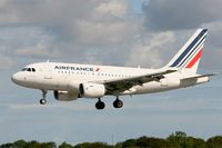 F-GUGB @ LFRB - Airbus A318-111, On final rwy 25L, Brest-Bretagne airport (LFRB-BES) - by Yves-Q