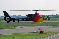 G-CDNO @ EGFH - Gazelle AH1, CJ Helicopters Ltd Boston based, previously XX432 AAC Middle Wallop, seen lifting en-route RTB. - by Derek Flewin