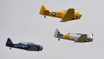 G-BUKY @ EGSU - 45. Three Harvards in close formation at the IWM American Airshow, May 2016. - by Eric.Fishwick
