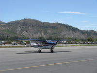 N8388Z @ SZP - 1963 Cessna 210-5(205) UTILINE, Continental IO-470-E 260 Hp, taxi off the active - by Doug Robertson