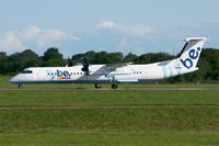 G-FLBB @ LFRB - De Havilland Canada DHC-8-402Q Dash 8, Take off run rwy 25L, Brest-Bretagne Airport (LFRB-BES) - by Yves-Q