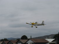 N986BP @ SZP - 2013 Stewart VAN's RV-4 'Banana Puddin', Lycoming O-320-D1A 160 Hp, initial takeoff climb today, Rwy 22 - by Doug Robertson