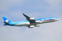 F-OJGF @ LFPG - Airbus A340-313, Take off rwy 06R, Roissy Charles De Gaulle airport (LFPG-CDG) - by Yves-Q