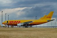 D-AEAG @ EDDP - Using sunday rest for representing the colors of DHL on LEJ... - by Holger Zengler