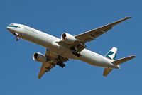 B-KQA @ EGLL - Boeing 777-367ER [37898] (Cathay Pacific Airways) Home~G 20/09/2013,. On approach 27R. - by Ray Barber