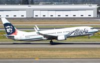 N597AS @ KSJC - Alaska departing in their 2008 Boeing 737-800 at San Jose International Airport, CA. - by Chris Leipelt