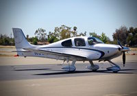 N586WJ @ KRHV - Altas Air LLC (Joplin, MO) 2013 Cirrus SR22T parked on the transient ramp at Reid Hillview Airport, San Jose, CA. - by Chris Leipelt