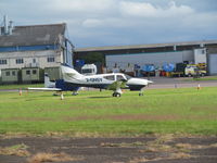 2-GNSY @ EGTE - at Exeter from our taxying aircraft - by magnaman
