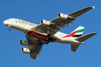 A6-EDI @ EGLL - A6-EDI   Airbus A380-861 [028] (Emirates Airlines) Home~G 19/02/2013. On approach 27R. - by Ray Barber