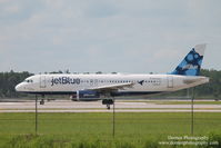 N579JB @ KRSW - JetBlue Flight 466 (N579JB) Can't Stop Lovin' Blue departs Southwest Florida International Airport enroute to Boston Logan International Airport