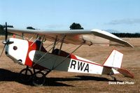 ZK-RWA - ZK-RWA (c/n RW334) was built by Wayne Wilson of Christchurch and was registered to Lilian I Wilson on 19/10/95.  It first flew on 4/7/98.  It was originally powered by a Kawasaki 340 engine but has since been re-powered with a 50 HP Rotax 503.  It is stil - by Dave Paull