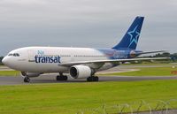 C-GTSW @ EGCC - AirTransat A310 taxiing to its gate at MAN - by FerryPNL