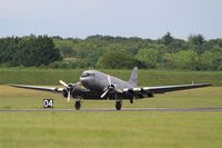 F-AZOX @ LFOA - Douglas DC-3C-S1C3G, Landing rwy 24, Avord Air Base 702 (LFOA) Open day 2016 - by Yves-Q