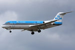 PH-KZP @ EGNT - Fokker 70 (F-28-0070) on approach to rwy 25 at Newcastle Airport, UK. - by Malcolm Clarke