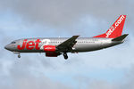 G-CELA @ EGNT - Boeing 737-377 on approach to 25 at Newcastle Airport, April 19th 2007. - by Malcolm Clarke
