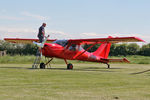 G-BYEK @ X5FB - Stoddard-Hamilton GlaStar GS-1, re-fueling at Fishburn Airfield, June 8th 2013. - by Malcolm Clarke