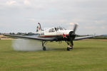 HA-YAK @ X5FB - Yakovlev Yak-18T, a typically smokey start at Fishburn Airfield, August 2007. - by Malcolm Clarke