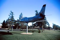 23228 @ CYBN - Sabre 23228 shown at Canadian Forces Base Borden, Ontario in May 1988 where it is now displayed on a pedestal.