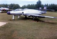 18619 @ CYBN - CF-100 18619 shown at Canadian Forces Base Borden, Ontario in Aug 1971 when it carried the tail number A682 and was awaiting use as an instructional airframe.