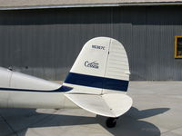 N5367C @ SZP - 1950 Cessna 140A, Continental C90 90 Hp, tail logo - by Doug Robertson