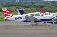G-EGBJ @ EGFH - Cherokee Warrior II, Aeros Cardiff based, previously N8283C, G-BNNS, G-CPFM, seen parked up.