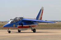 E45 @ LFMI - Dassault-Dornier Alpha Jet E (F-TETF), Athos 06 of Patrouille de France 2016, Taxiing to holding point, Istres-Le Tubé Air Base 125 (LFMI-QIE) open day 2016 - by Yves-Q