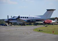 ZS-DEX @ EGTF - Beech B200 King Air at Fairoaks. Ex VH-ITA - by moxy