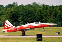 J-3086 @ EGVA - Patrouille Suisse landing after it's display at RIAT. - by kenvidkid