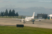 C-FAXE @ CYVR - Taxiing for take-off eastbound to the south runway. - by Remi Farvacque