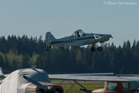 N4430Y @ KAWO - Take-off with glider in tow. Close-up. - by Remi Farvacque