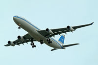 9K-AND @ EGLL - Airbus A340-313 [104] (Kuwait Airways) Home~G 14/07/2012. On approach 27R. - by Ray Barber