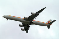 EC-JFX @ EGLL - Airbus A340-642 [672] (Iberia) Home~G 13/07/2012. On approach 27R. - by Ray Barber