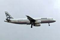 SX-DGD @ EGLL - Airbus A320-232 [4065] (Aegean Airlines) Home~G 31/07/2012. On approach 27L. - by Ray Barber