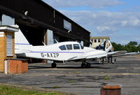 G-AXZP @ EGTF - Piper PA-23 Aztec at Fairoaks. Ex N13818 - by moxy