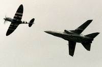 PM631 @ EGVA - Spitfire in formation with Tornado F2 at IAT. - by kenvidkid