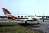 G-JAKY @ EGTR - Piper PA-31-325 Navajo C/R [31-7712047] Elstree~G 10/04/1979. From a slide. - by Ray Barber
