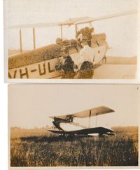 VH-ULJ @ YBAF - Taken by my now deceased father in Brisbane, probably at Archerfield airport. These are tiny  sepia prints about  an inch by and inch and a half. On the backis a stamp that says printed by Harringtons. - by Noel Jones (Deceased) son Alan Jones submitting photo.